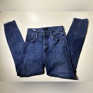 MOTHER Denim Jeans Stunner Zip Ankle Step Fray